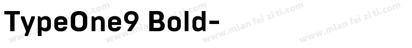 TypeOne9 Bold字体转换